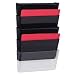 UNV53683 Three-Pocket Wall File Starter Set, Letter Size, Smoke