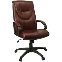 Executive Comfort Chair with Top Grain Burgundy Leather