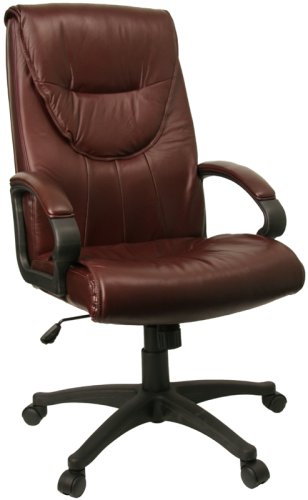 Buy Cheap Executive Comfort Chair with Top Grain Burgundy Leather