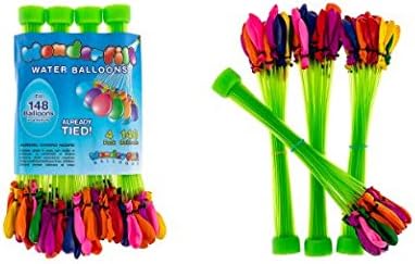 Wonderfill Water Balloons for Hassle Free Filling of 148 Water Balloons in 60 Seconds. Easy to Use, Fast to Fill with a Reusable Hose Attachment. Don't Miss a Moment of Fun! Includes 10 Game Booklet, 148 Balloons, 4 Reusable Hose Attachments & Membership to the Wonderfill Family!