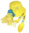 Midwest Gloves and Gear SS4-P5, SpongeBob 4 Piece Kids Garden Glove and Accessory Combo Pack