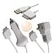 Accessory Bundle - 2-in-1 Hotsync & Charging USB Data Cable + Rapid Home Travel Charger + Car Charger with Ic Chip for Microsoft Zune