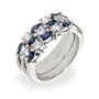 Sterling Silver Sapphire Stackable Ring Set