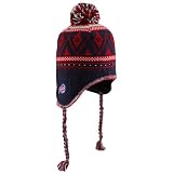 Buffalo Bills Knit Hat: Braided Pom Knit Hat