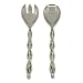 Salad servers - green bead