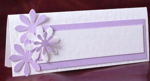 Express wedding stationery - mauve and white - place setting - 1 pack