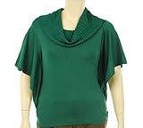 IMAGE OF Jones New York Collection Flutter Cowl Neck Sweater Green
