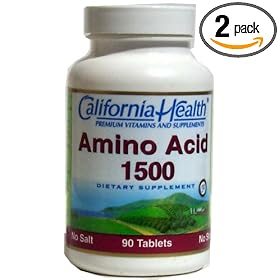 California Health Amino Acid, 1500 mg, 90 Tablets (Pack of 2) by California Health