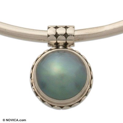 Pearl choker Fascinating Blue 1.1 L