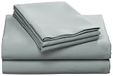Pike Street 1000-Thread Count Luxury Single-Ply Sateen Queen Sheet Set, Crystal