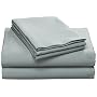 Pike Street 1000-Thread Count Luxury Single-Ply Sateen King Sheet Set, Crystal