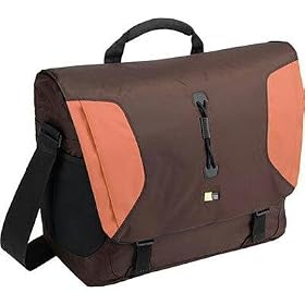 Brown Nylon Durable and Ltwt Messenger Bag for Laptop 15.4IN by Case Logic