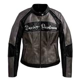 Harley-Davidson� Ladies Shadow Crest Leather Jacket-LIMITED EDITION. Cool Gun-metal grey.... by Harley-Davidson�
