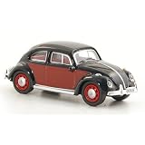 VW scarabeo, nero/dkl.-rosso, modello di automobile, modello prefabbricato, Schuco 1:87 Modello esclusivamente da collezionedi Schuco