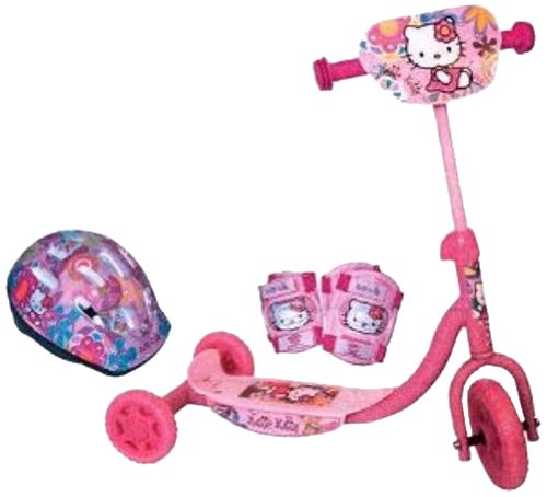 D'Arpeje OHKY07 Hello Kitty Roller mit 3 Rädern + Helm + 2 Schützer D'Arpeje OHKY07 Hello Kitty Roller mit 3 Rädern + Helm + 2 Schützer
