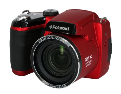 Polaroid IS2132-RED 16MP 21X Zoom Digital Still Camera with 2-Inch LCD (Red)