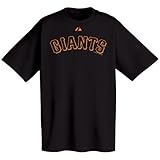 San Francisco Giants Official Wordmark Short Sleeve T-Shirt, Black