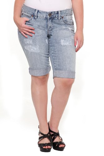 Torrid Plus Size Torrid Denim - X-Ray Destroyed Bermuda Short product image