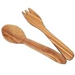 Grade A olive wood Utensils Set - Small Spoon and Fork (15cm or 6 inches)