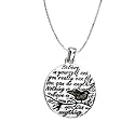 Sterling Silver "Believe In Yourself And You Really Can Fly. You Can Do Anything Nothing Is Impossible" and "Be Yourself" Reversible Bird Pendant, 18"