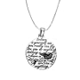 Sterling Silver "Believe In Yourself And You Really Can Fly. You Can Do Anything Nothing Is Impossible" and "Be Yourself" Reversible Bird Pendant, 18"