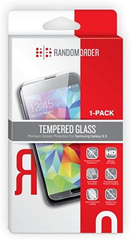 RANDOM ORDER Tempered Glass Screen Protector for Samsung Galaxy S5 - Retail Packaging - Clear