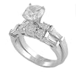 Sterling Silver Round Cut Bridal Set CZ Ring