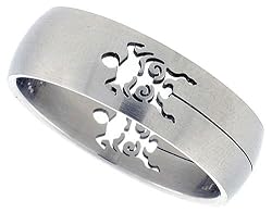 StainlessSteel5/16in.(8mm)DomeBandw/TurtleCut-OutDesign(AvailableinSizes7to14),size9