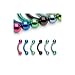 TBA0002/ Piercing Banane 1,2 x 8 mm aus Titan anodized multicolor mit Kugeln 3 mm