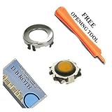 Sunkist Orange Blackberry Trackball / Joystick / Navigate / Pearl / Ring Repair Replacement Fix Fixing for Rim Blackberry Pearl 8100 8130 Curve 8300 8310 8320 8800 8820 8830 plus easy open opening tool and microfiber cleaning cloth