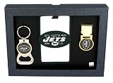 New York Jets - NFL Bottle Opener Key Ring, Luggage Tag, Money Clip Gift Set