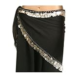 Tools & Hardware : Hip Scarf, Silver Fringe, Black - FREE SHIPPING OFFER