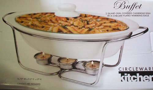 Buffet 2 Quart Oval Casserole with Stand