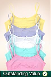 5 Pack Cotton Rich Assorted Crop Tops