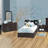 Nexera 4600-Twin-NS-D/M Pocono Bedroom Set, Espresso Lacquer