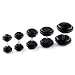 FAKE PLUG Lobe Flesh Stopfen Tunnel Acryl SCHWARZ - W�hle deine Wunschgr��e in mm