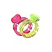 Acrylic Silhouette Rings Set of 2 - Green/ Pink