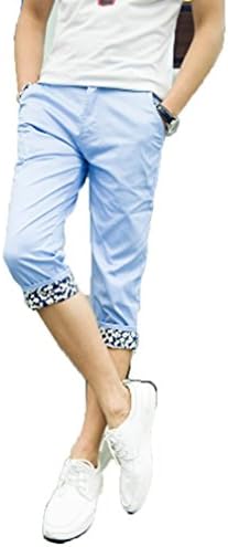 QIXI Men's Three-quarters Summer New Fashion Casual Wear Trousers Pants