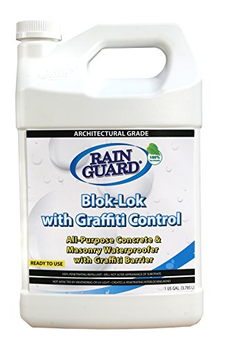 Rain Guard Water Sealers CR-0609 Blok-Lok with Graffiti Control READY TO USE covering up to 150 Sq. Ft. on Block Surfaces. 1 Gallon PENETRATING GRAFFITI BARRIER