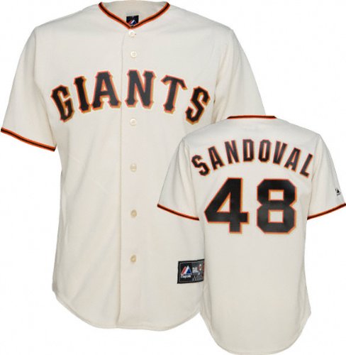Pablo Sandoval Jersey: Adult Majestic Home Ivory Replica #48 San Francisco Giants Jersey