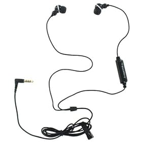 BlackBerry Wired Stereo Headset with Noise-Isolating Ear Gels and In-Line Microphone for BlackBerry Pearl, Curve, Storm, Tour (Black)