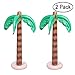 Aniann Inflatable Palm Tree Decoration, 2 Pack Jumbo Coconut Trees Beach Backdrop Favor Tropical Blow Up Hawaiian Summer Party Decor For Hawaiian Luau Party Decoration