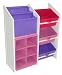 Kids Super Storage W/3 Pastel Bins, Book Holder & 6 Slot Cubby