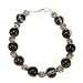 Handmade Sardonyx Agate Bracelet With Silver Floral Beads