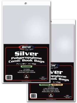  500 Silver Age Size Resealable Comic Book Bags