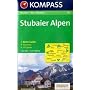 Kompass Karten, Stubaier Alpen, Wander-, Bike- und Skitourenkarte. Mit Panorama