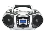 NAXA NX-250 Portable AM FM Radio USB Port MP3 CD Player Boombox Stereo