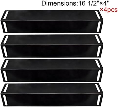 (4-pack) Porcelain Steel Heat Plate Replacement for Select Gas Grill Models By BBQ Grillware, Charbroil and Others
