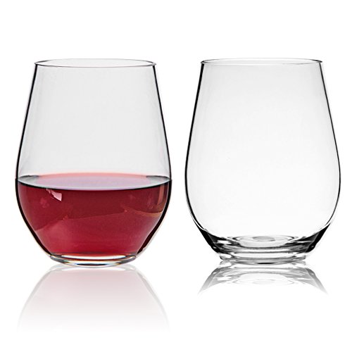 MICHLEY Unbreakable Stemless Wine Glasses,100 Tritan Shatterproof
