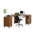 Ambiance L-Shaped Workstation - Cappuccino